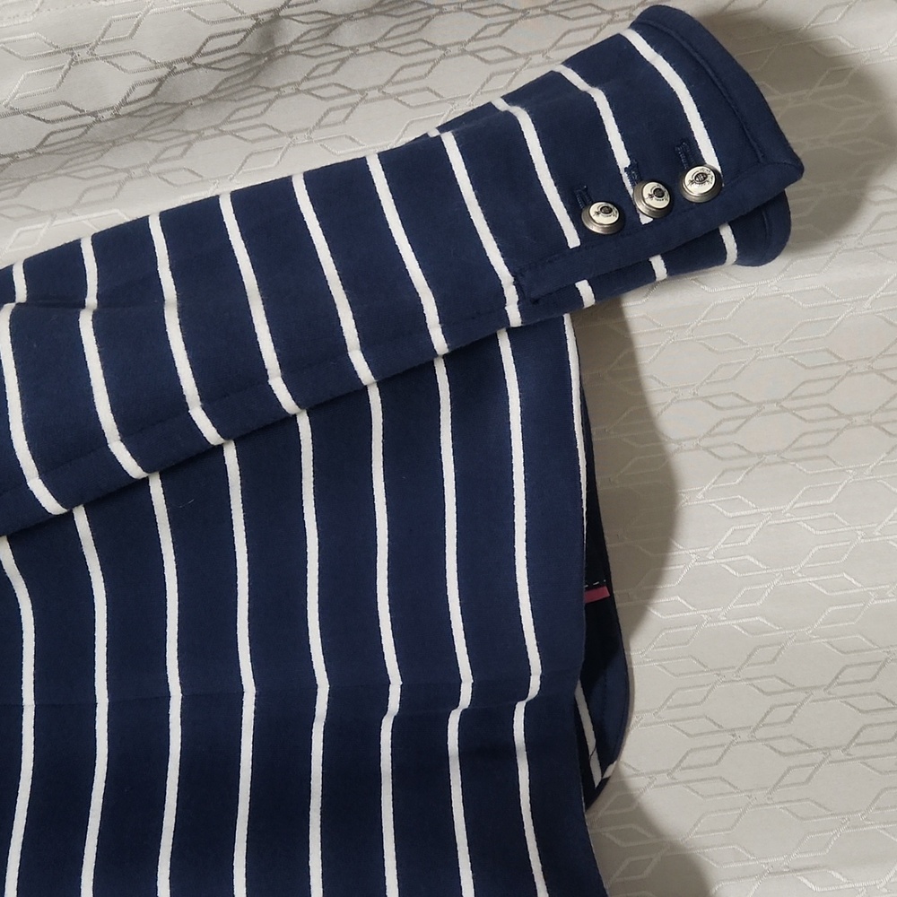 Charter Club Navy and White Striped Blazer - Picture 12 of 14